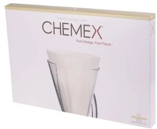 Chemex, papierové filtre pre 1– 3 šálky, biele, 100 ks